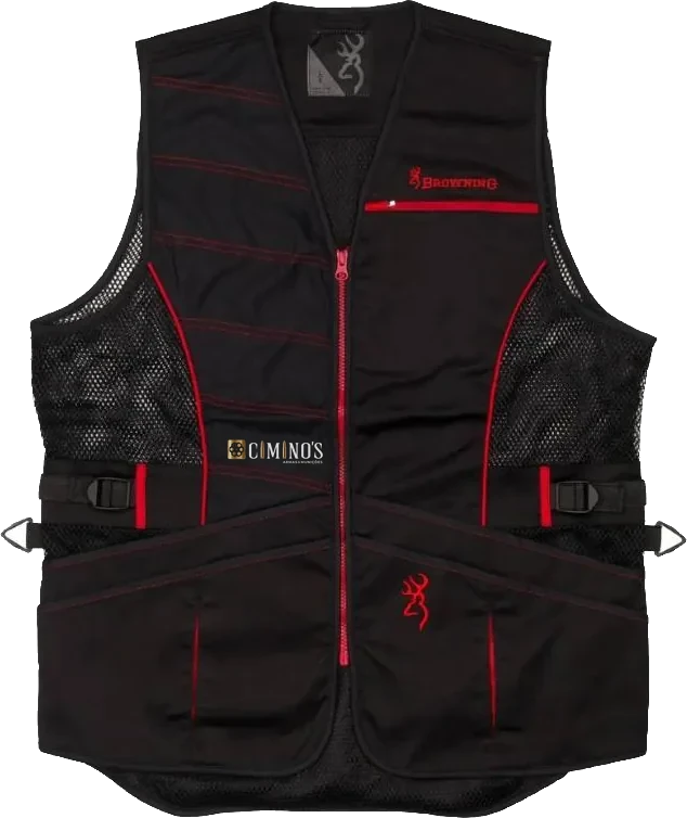 Colete Browning Ace Shooting preto/vermelho
