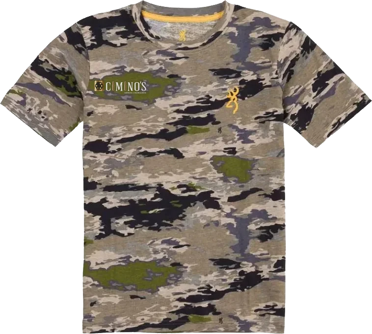 Camisa Browning juvenil manga curta Youth Wasatch OVIX camuflada
