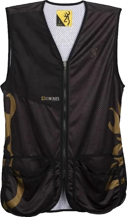 Colete Browning Team preto/dourado