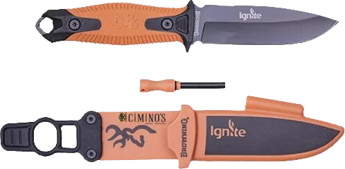 Faca Browning Ignite 2 laranja