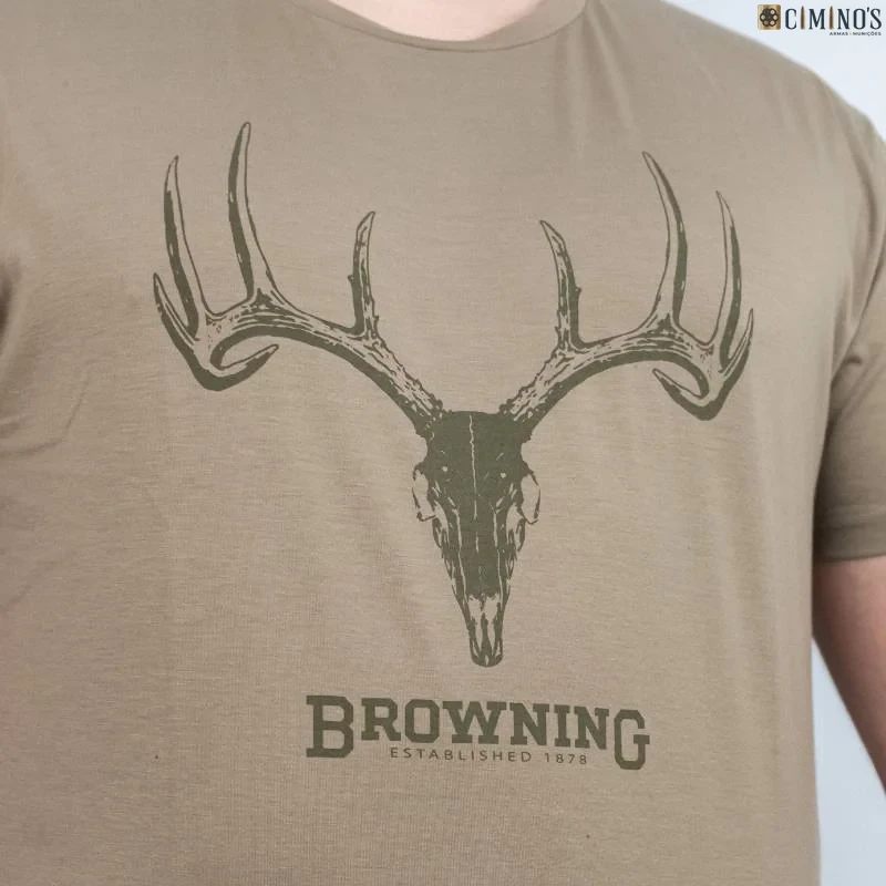Camisa Browning manga curta Camp Whitetail Tan