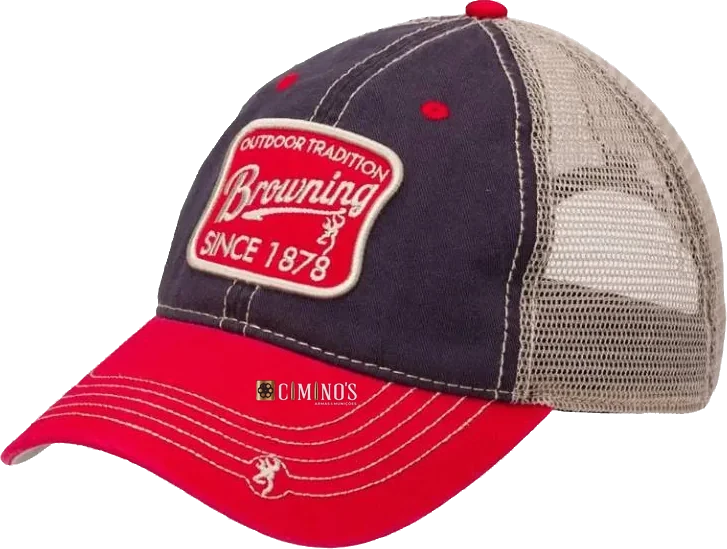 Boné Browning Trenton preto/vermelho