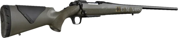A-Bolt 3+ Compo OD Green Threaded: arma em ângulo (três quartos), lado direito, coronha em primeiro plano