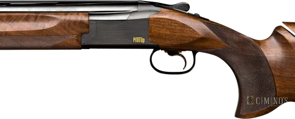 B725 Pro Trap Adjustable: close da báscula, gatilho e punho