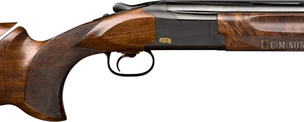 B725 Pro Trap Adjustable: close da coronha e do nazelo regulável